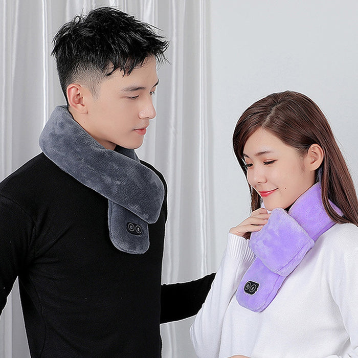 Frauen & Männer Weiche Temperaturkontrolle Schmerzlinderung Halswirbel Massage Schulter Nacken Wrap USB Beheizter Schal
