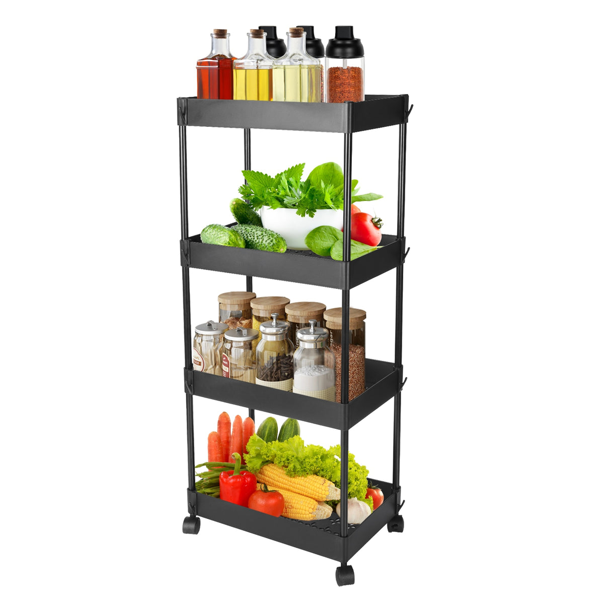 QUELIEN 6+1 Frischhaltedosen-Set – Stapelbar, Transparent, Für Kühlschrank & Vorrat